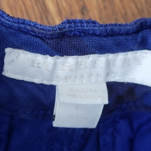 Burberry Children Boys Corduroy Blue Cotton Elastic Adjustable Waist Pants 6Y - Picture 6 of 11